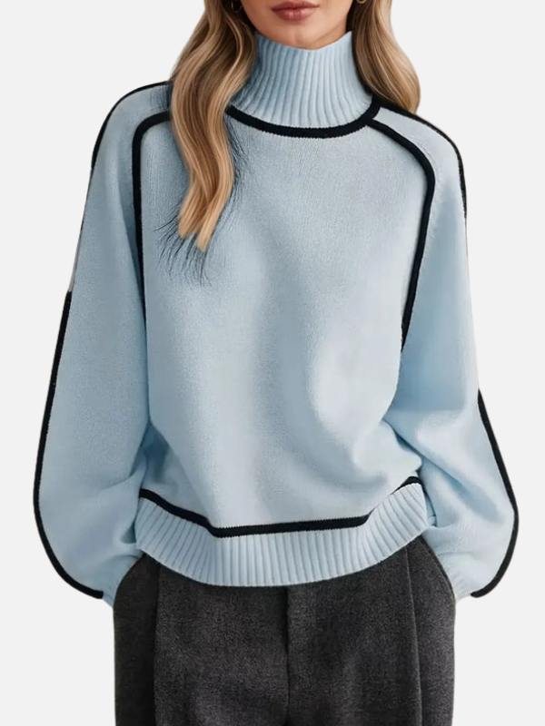 Ida | Jersey de cuello alto hecho de suave punto fino
