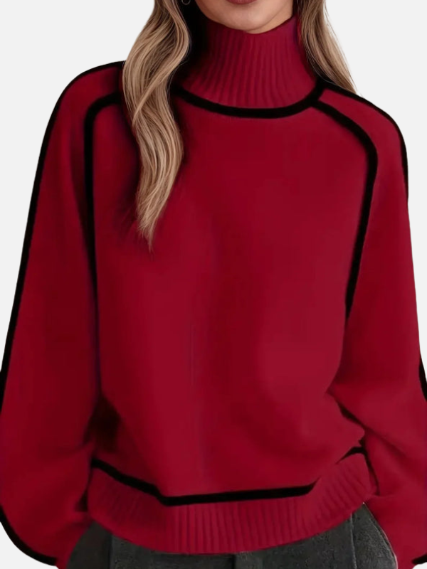 Ida | Jersey de cuello alto hecho de suave punto fino