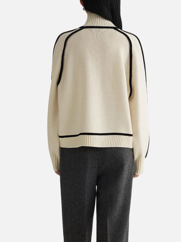 Ida | Jersey de cuello alto hecho de suave punto fino