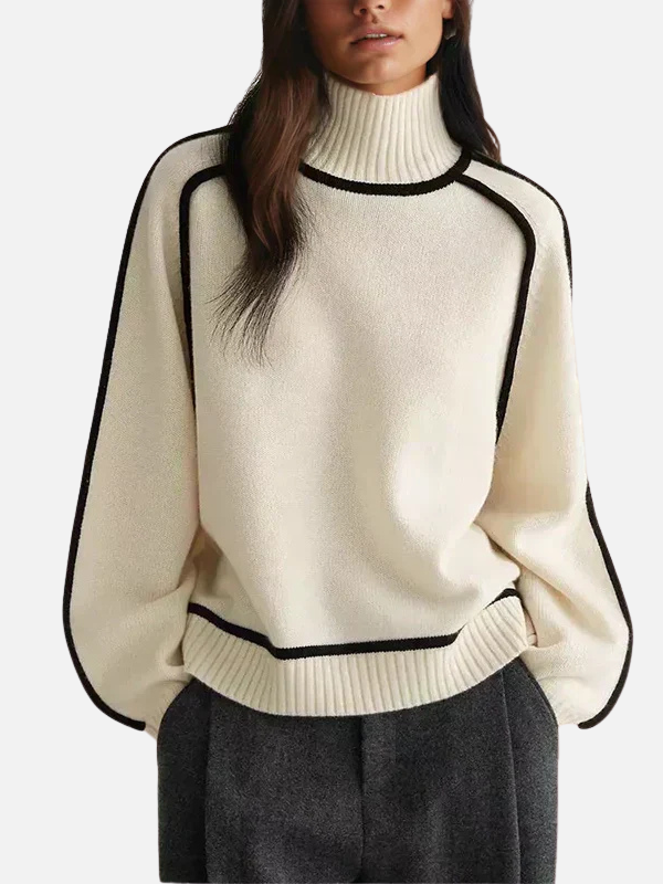 Ida | Jersey de cuello alto hecho de suave punto fino