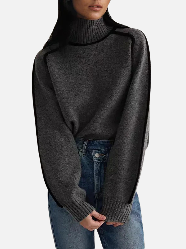 Ida | Jersey de cuello alto hecho de suave punto fino