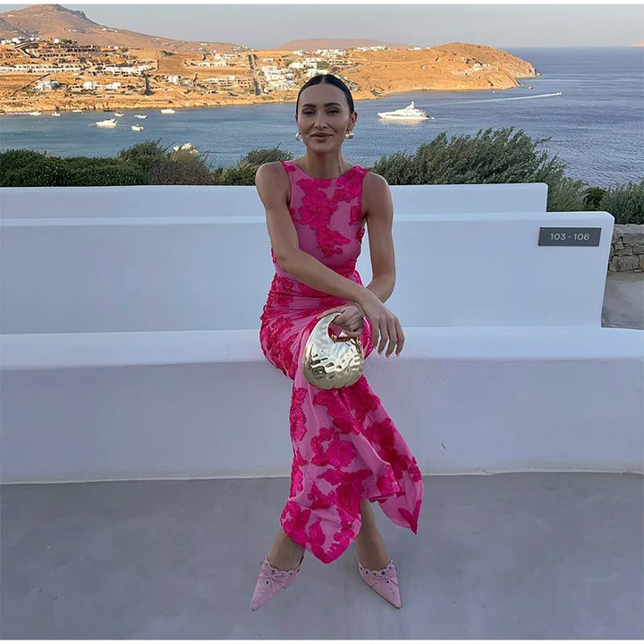 Alora - Elegante Vestido Maxi Floral