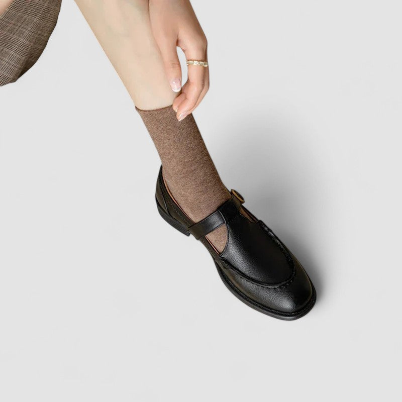 Avery - Zapatos ortopédicos Mary Jane de punta cuadrada