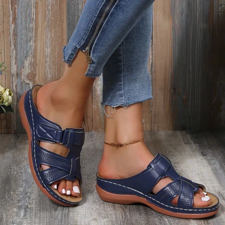 Gaia™ | Sandalias de cuña ortopédicas vintage para mujer