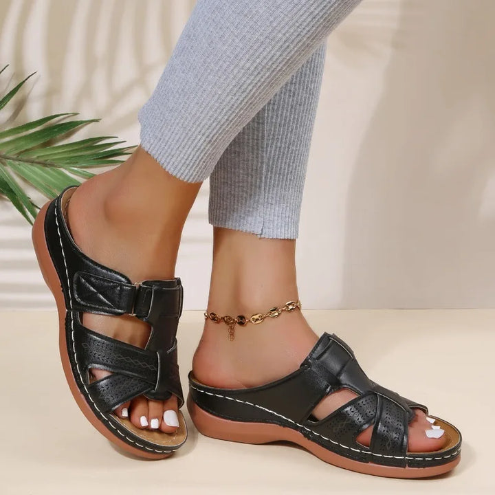 Gaia™ | Sandalias de cuña ortopédicas vintage para mujer