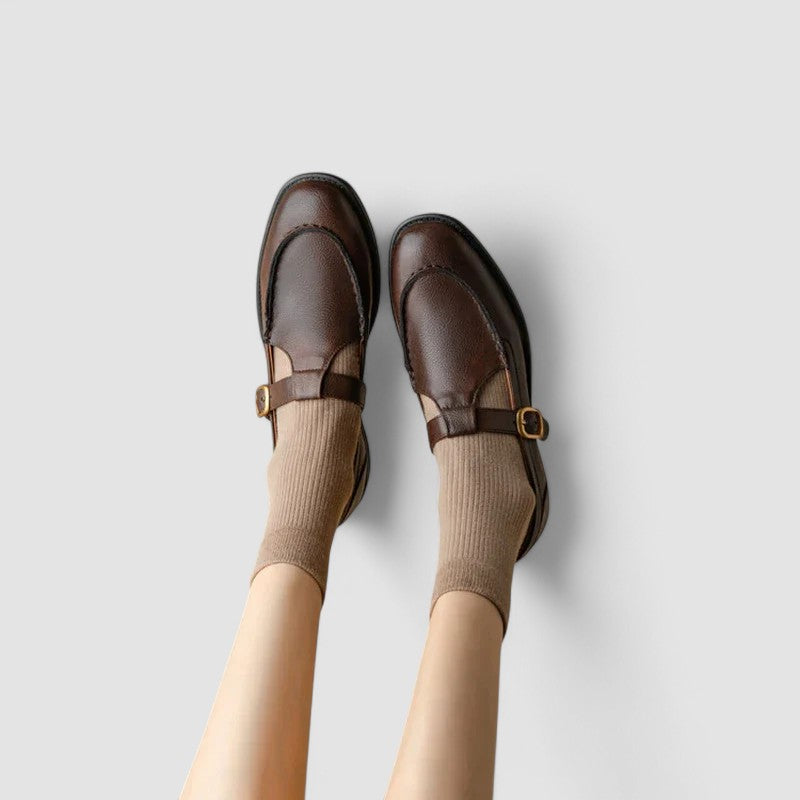 Avery - Zapatos ortopédicos Mary Jane de punta cuadrada
