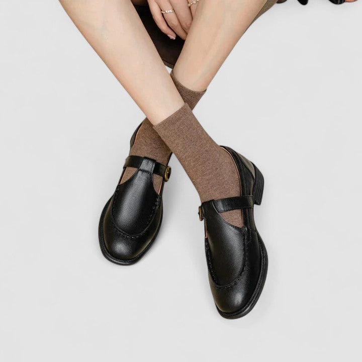 Avery - Zapatos ortopédicos Mary Jane de punta cuadrada
