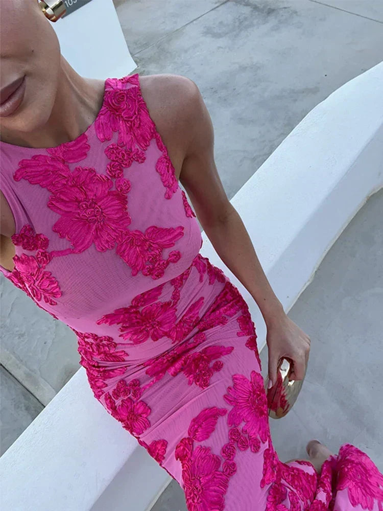 Alora - Elegante Vestido Maxi Floral
