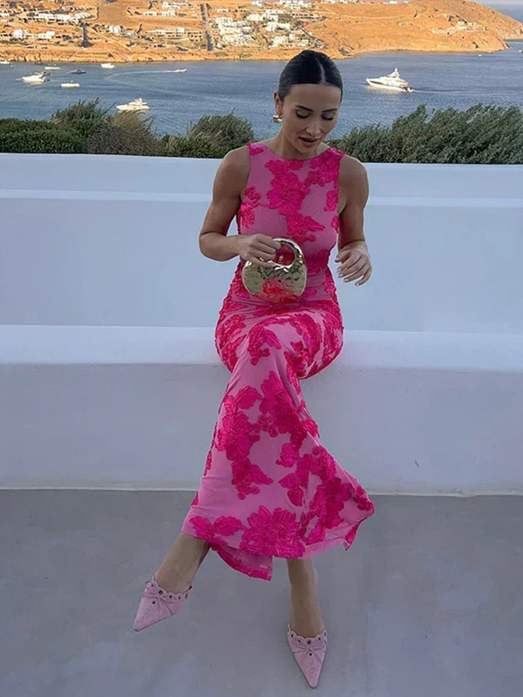 Alora - Elegante Vestido Maxi Floral