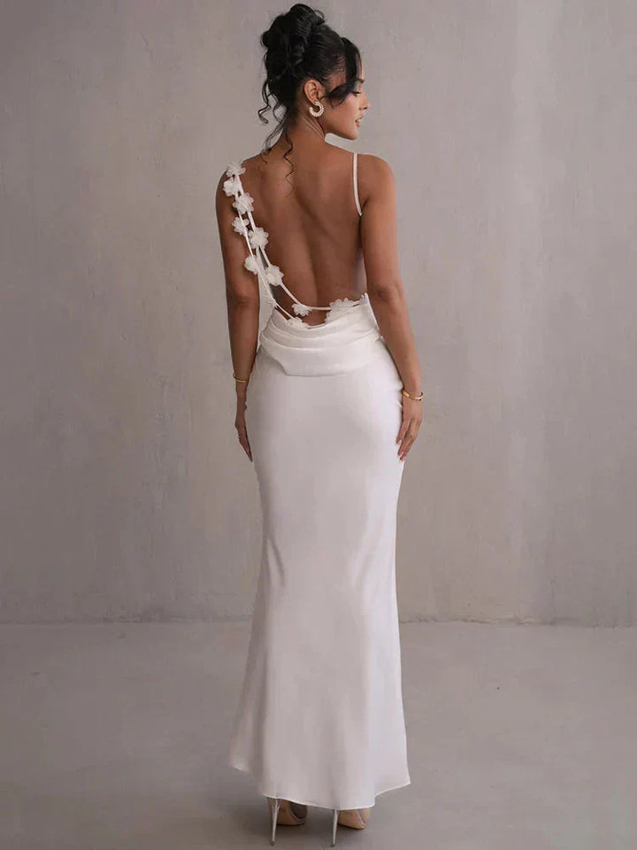 Cassiane - Vestido Floral de Satén