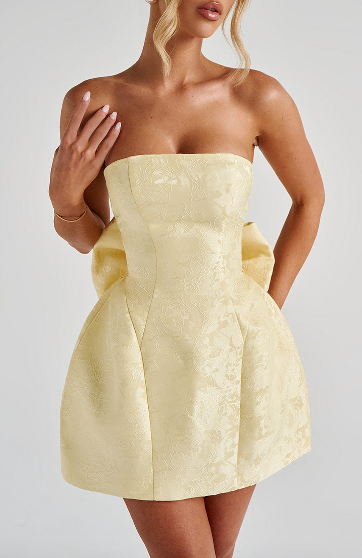 Avy - Impresionante Vestido Mini con Lazo