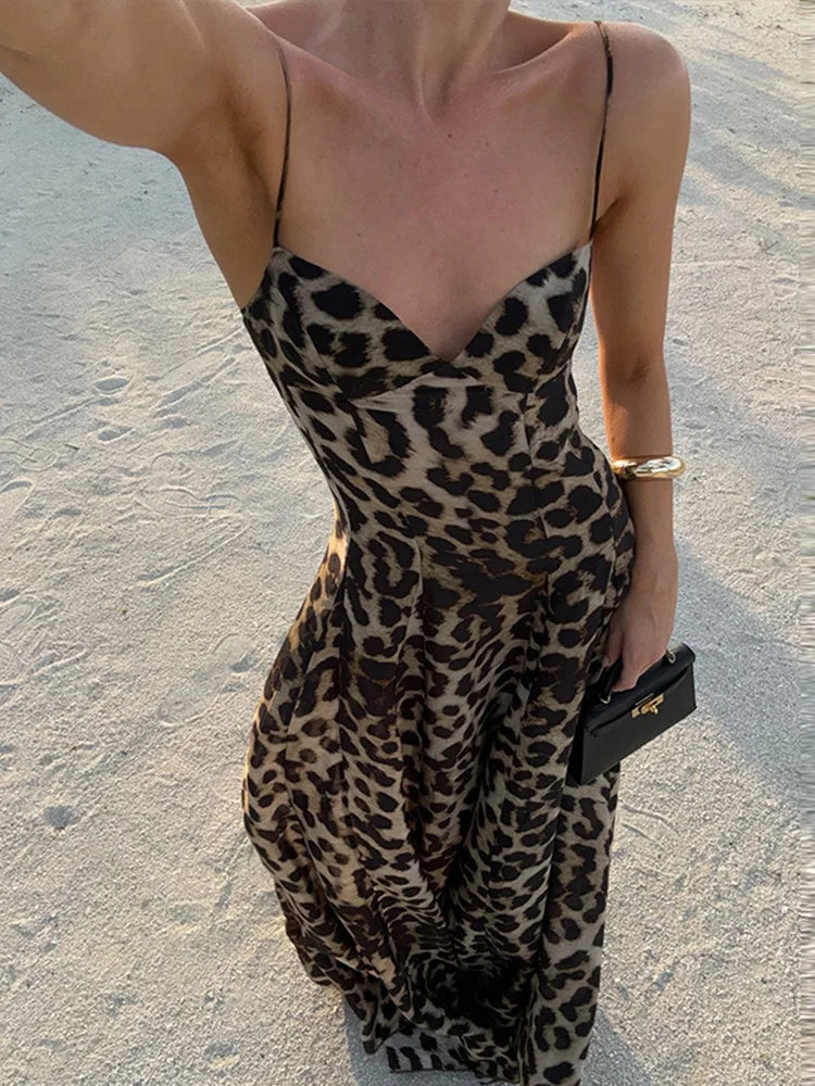 Antonella - Vestido Maxi de Leopardo