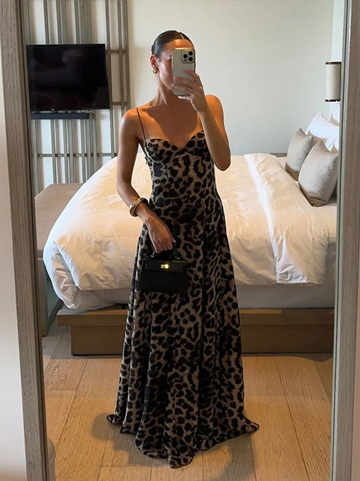 Antonella - Vestido Maxi de Leopardo