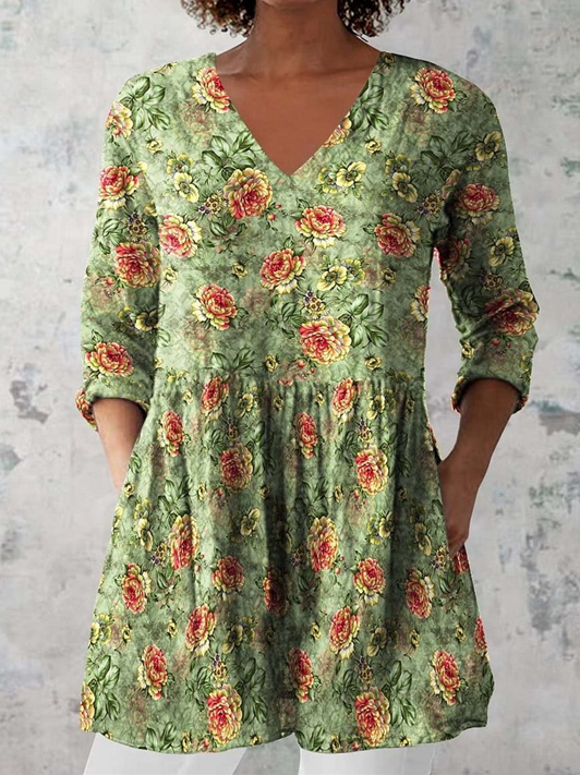 Sara | Blusa Larga con Escote en V