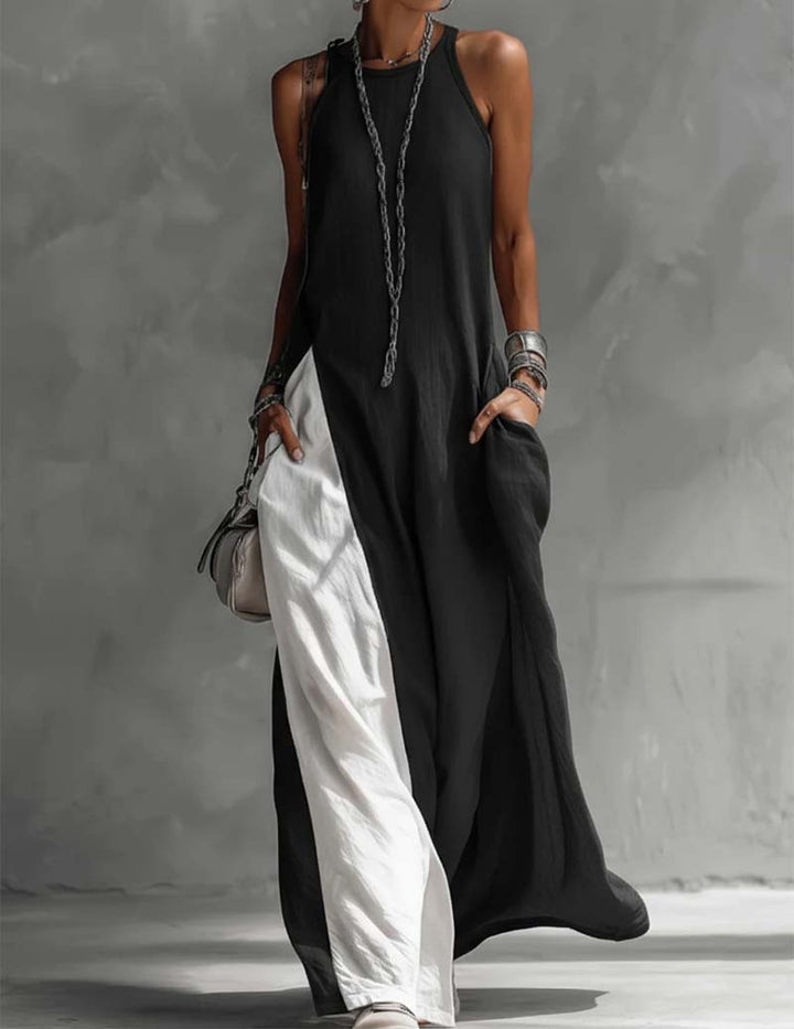 Hanna | Vestido Maxi Asimétrico Sin Mangas
