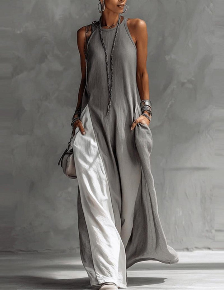 Hanna | Vestido Maxi Asimétrico Sin Mangas