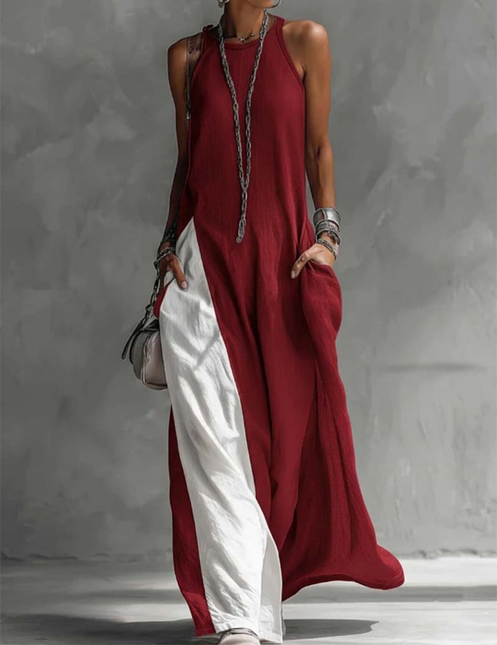 Hanna | Vestido Maxi Asimétrico Sin Mangas