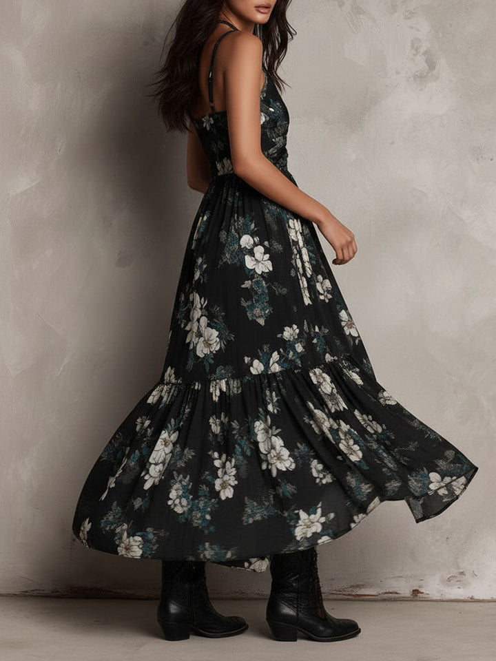 Avelinne - Patrón Floral Bohemio Negro