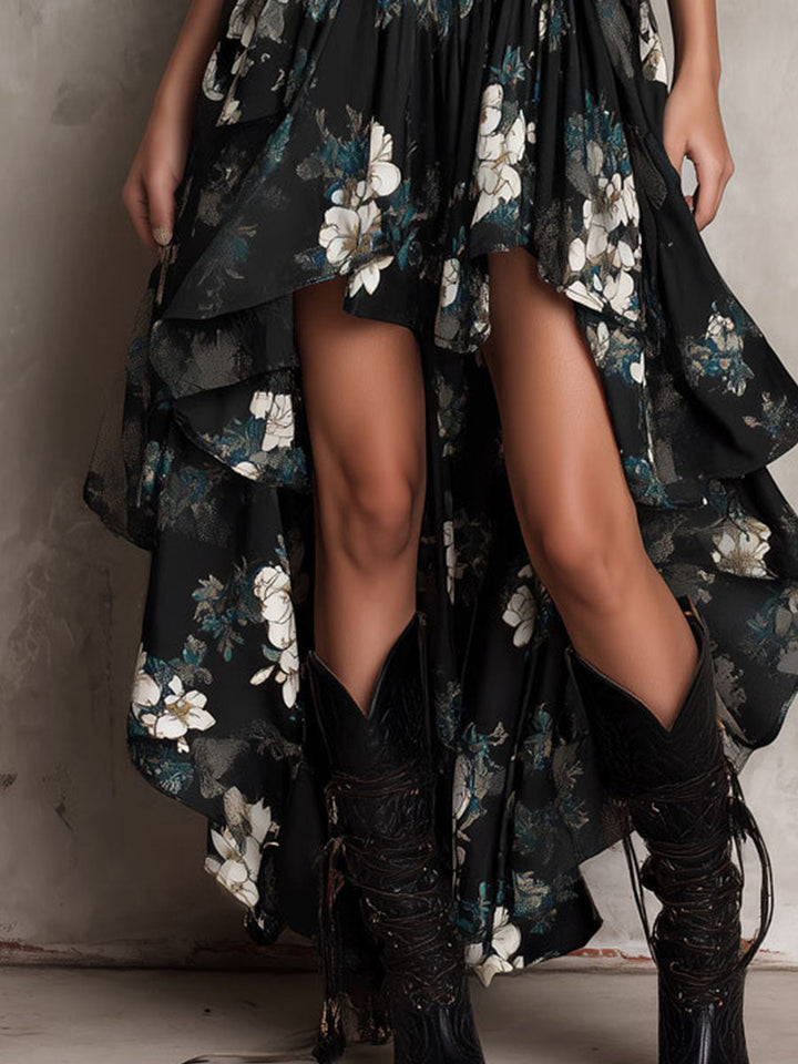 Avelinne - Patrón Floral Bohemio Negro