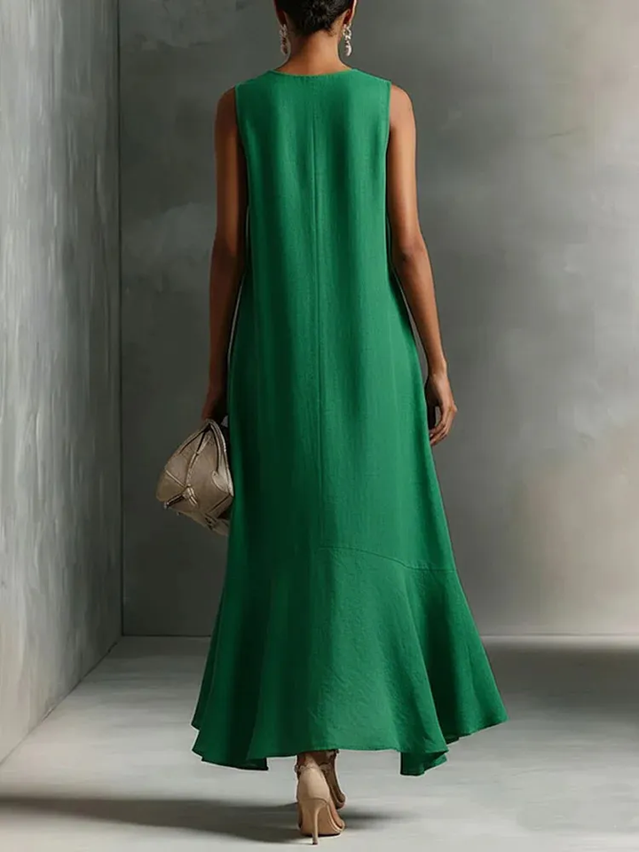 Astra - Vestido Maxi Sin Mangas con Escote en V