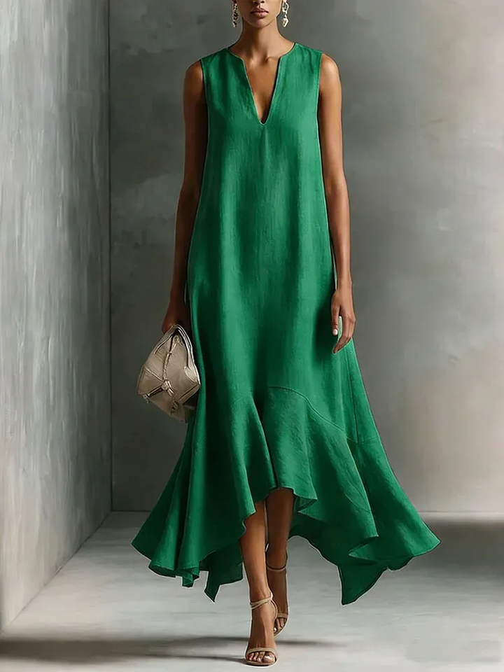 Astra - Vestido Maxi Sin Mangas con Escote en V