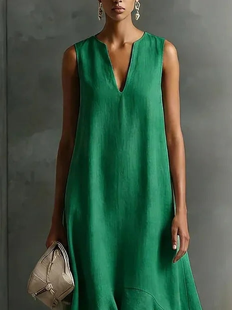 Astra - Vestido Maxi Sin Mangas con Escote en V