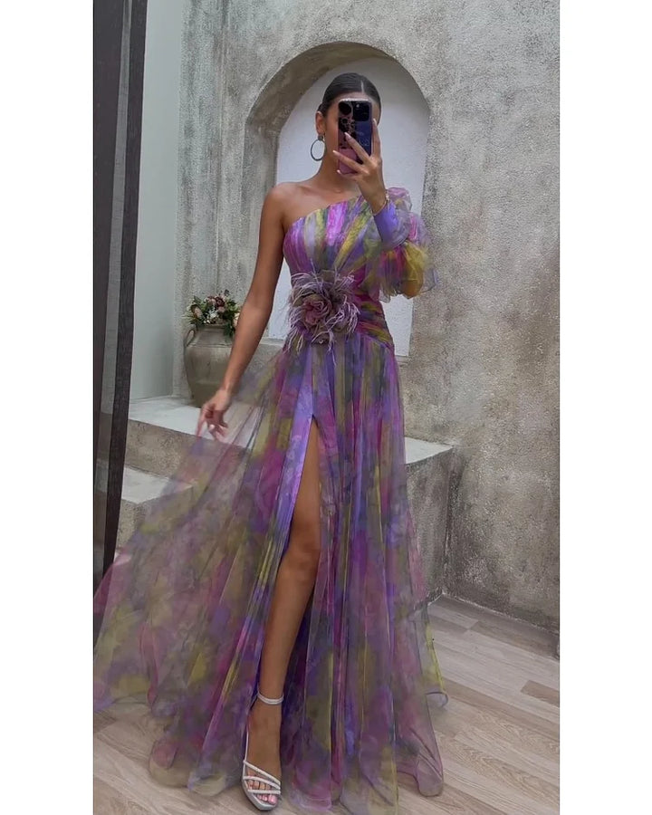 Cecelia - Vestido Maxi con Una Manga