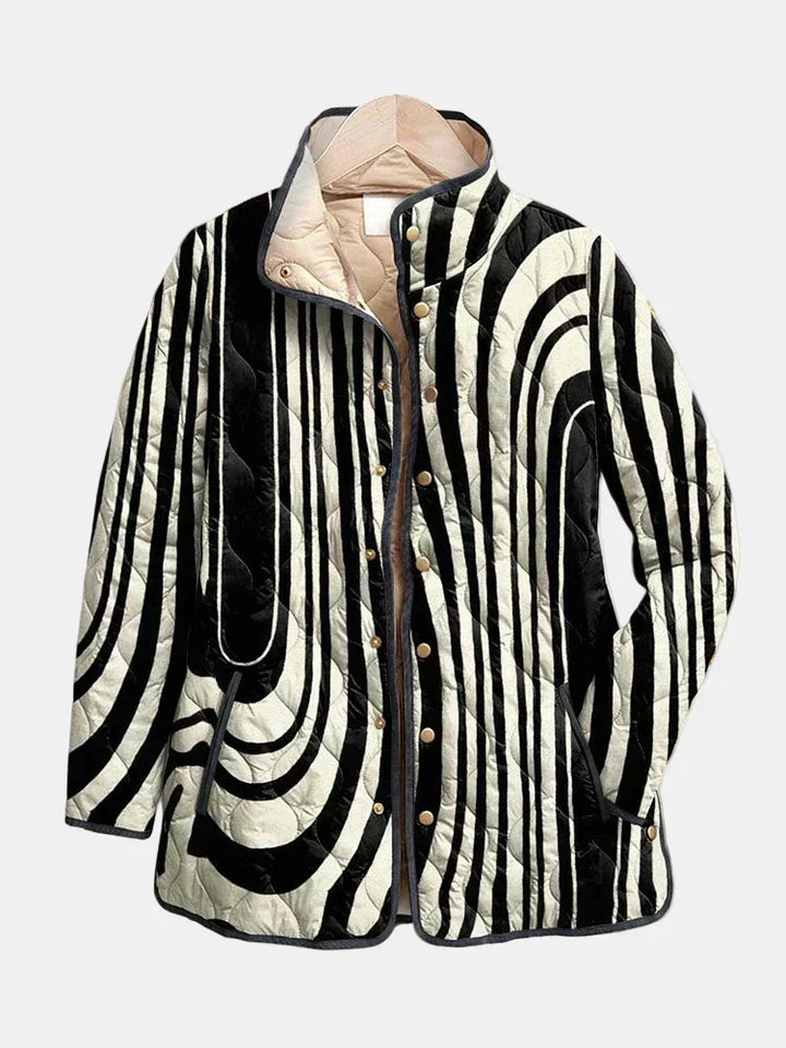 Valcor | Chaqueta de Patrón de Cebra Acolchada Sylvie
