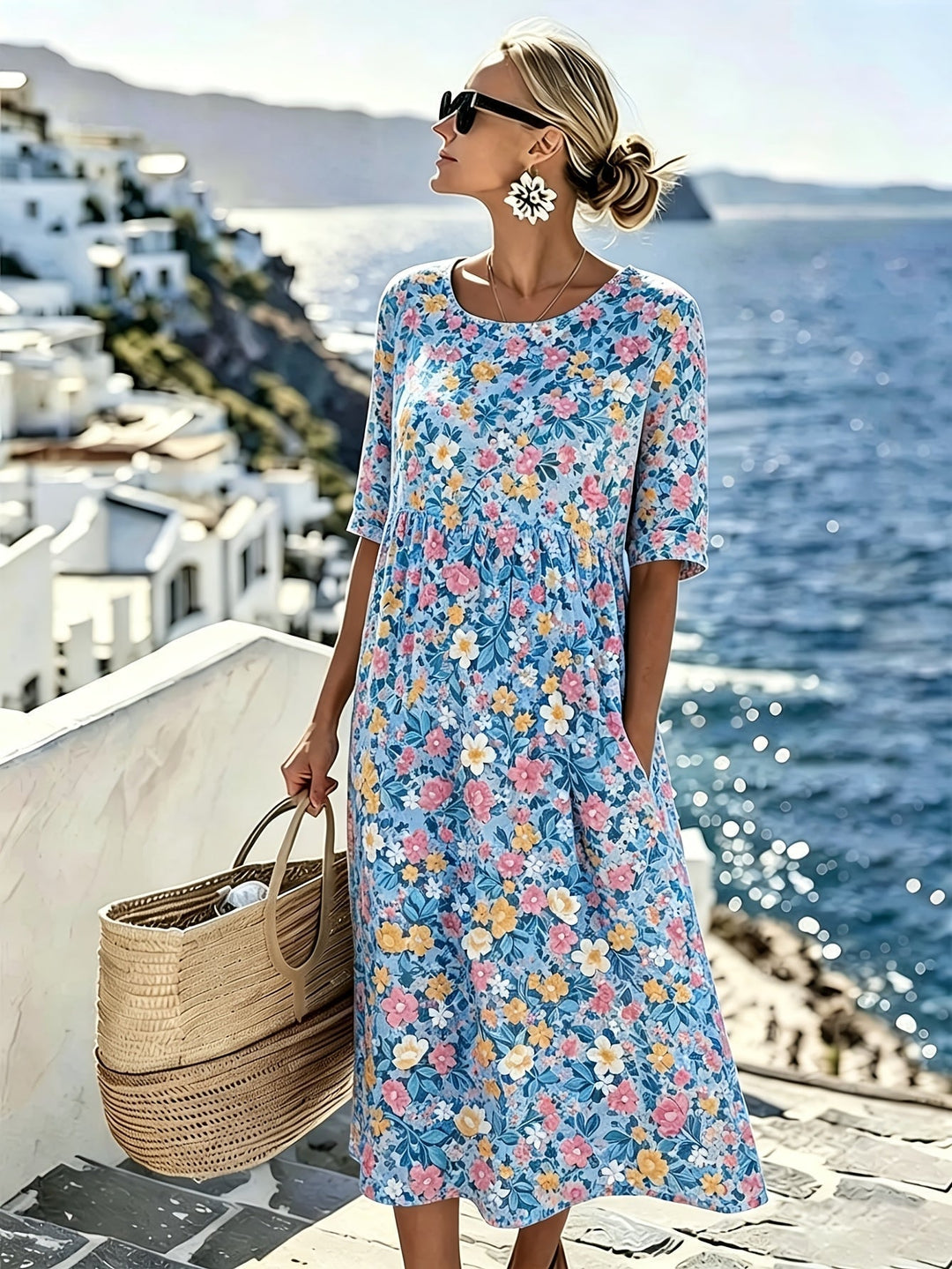 Charlotte™ - Vestido Midi Floral Elegante de Verano