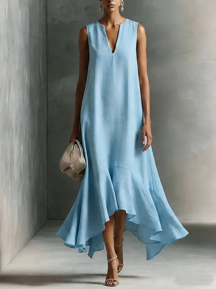 Astra - Vestido Maxi Sin Mangas con Escote en V