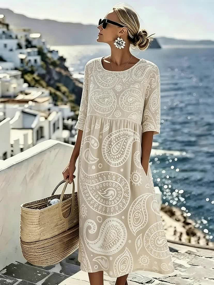 Amelie™ | Vestido Midi Paisley Breeze