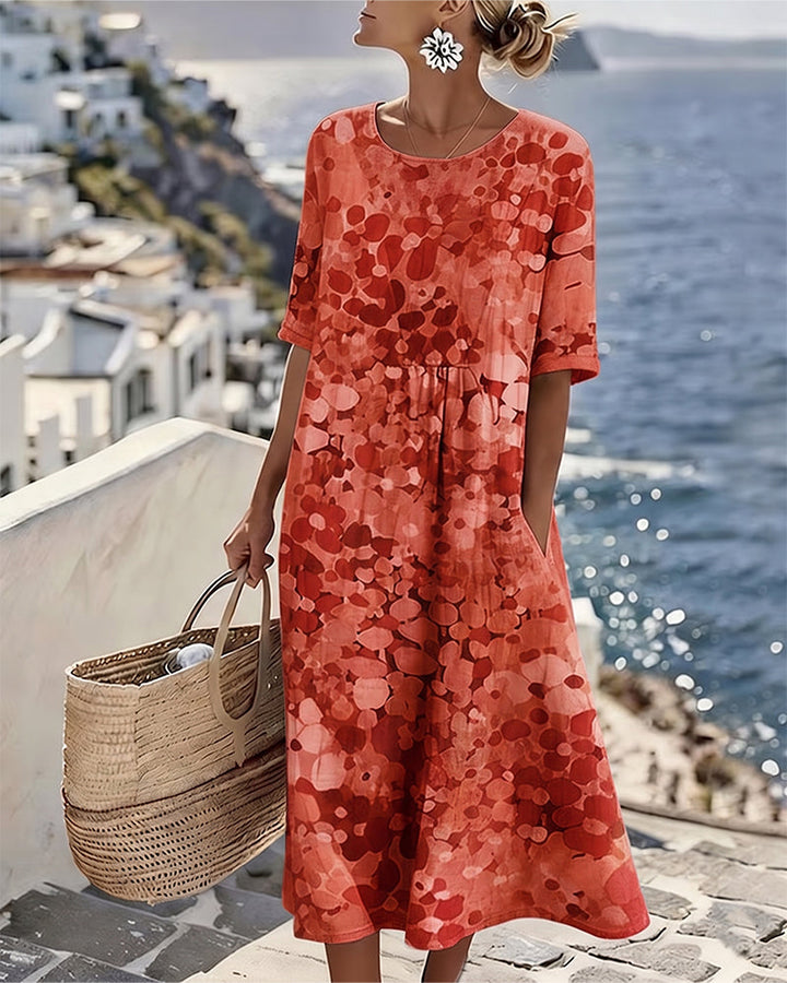 Elena™ - Vestido Floral Elegante para el Verano en Largo Midi