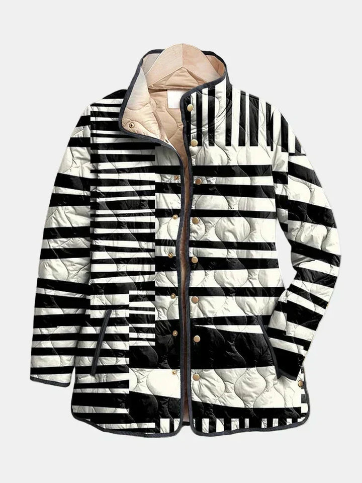 Valcor | Chaqueta Acolchada con Rayas Gráficas Véronique