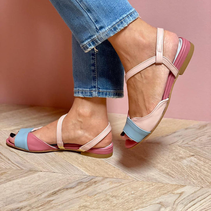 Johanna™ - Sandalias Rosadas Asimétricas