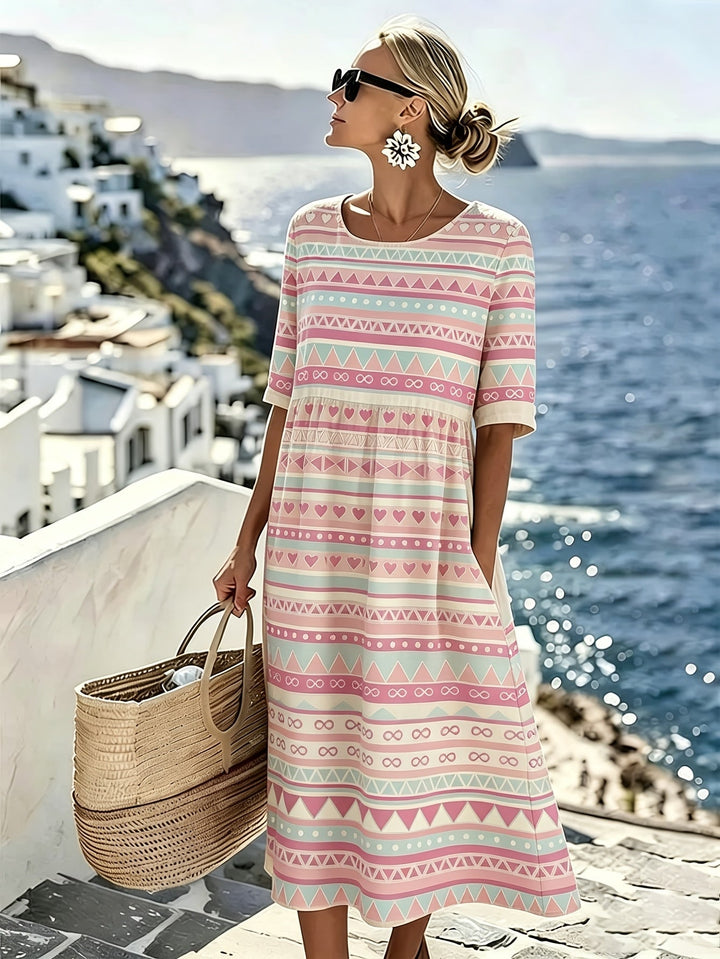 Elodie™ | Vestido Midi Armonía Pastel