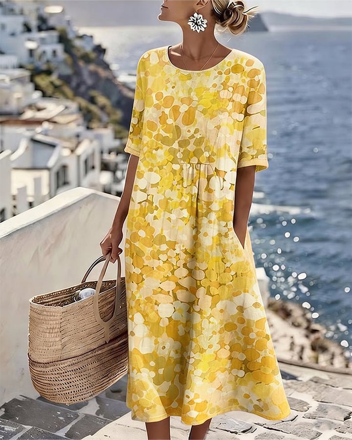 Elena™ - Vestido Floral Elegante para el Verano en Largo Midi