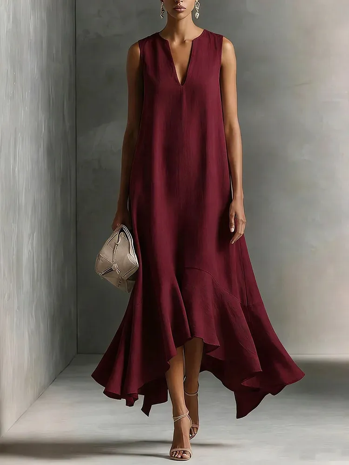 Astra - Vestido Maxi Sin Mangas con Escote en V