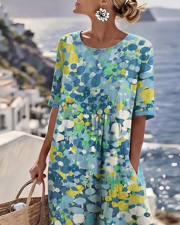Elena™ - Vestido Floral Elegante para el Verano en Largo Midi