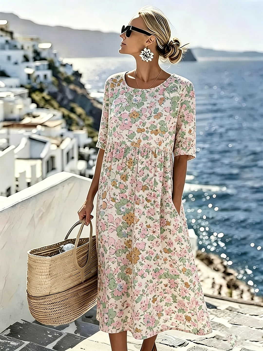 Lily™ - Elegante Vestido Midi Floral para el Verano