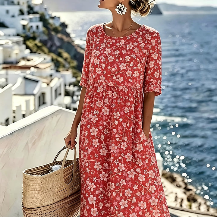 Scarlett™ | Vestido Midi Brisa Floral