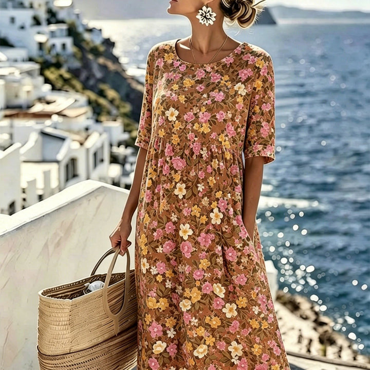 Savannah™ | Vestido Midi Pradera de Flores Silvestres