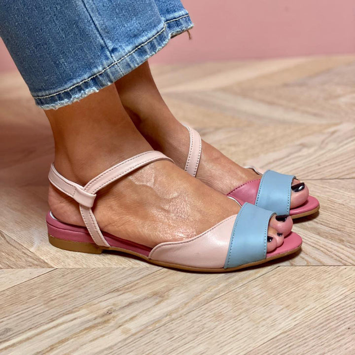 Johanna™ - Sandalias Rosadas Asimétricas