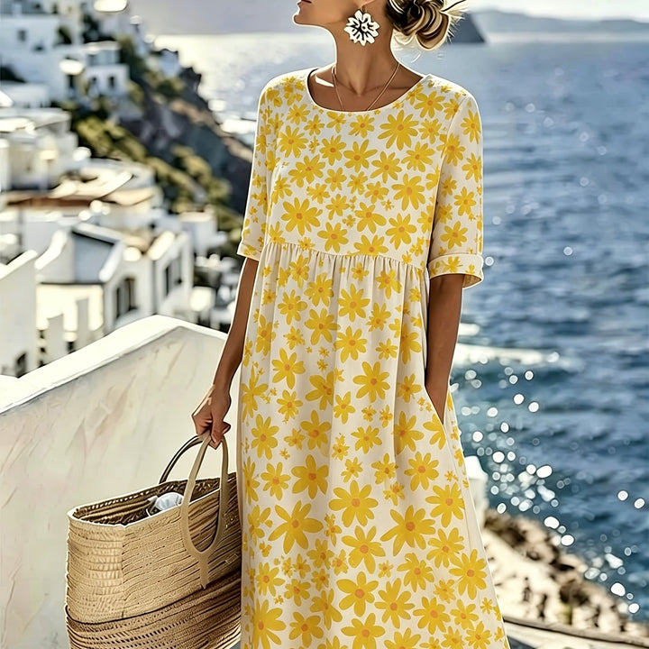 Evelyn™ | Vestido Midi Sunshine Bloom
