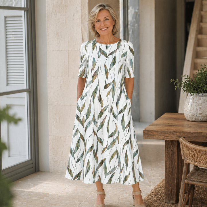 Sarah | Vestido Floral Midi Sin Esfuerzo