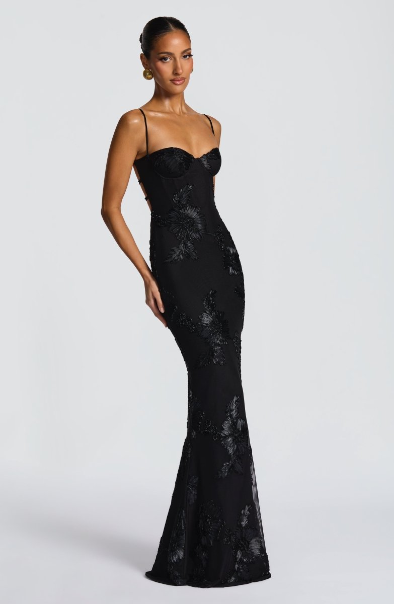 Vestido Maxi Ajustado con Encaje