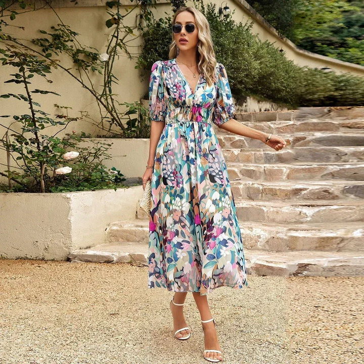Innova - Vestido Midi de Cuello en V