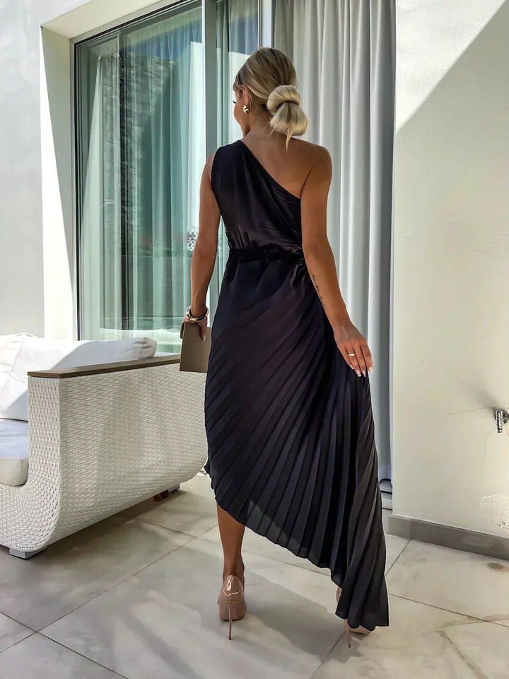 Lizbeth - Vestido Maxi Floral de Un Hombro