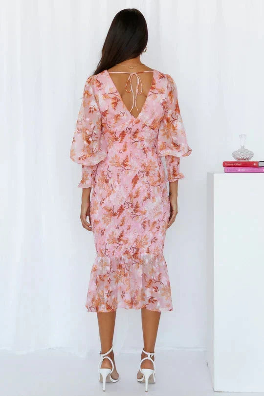 Miley - Vestido Midi con Patrón Floral