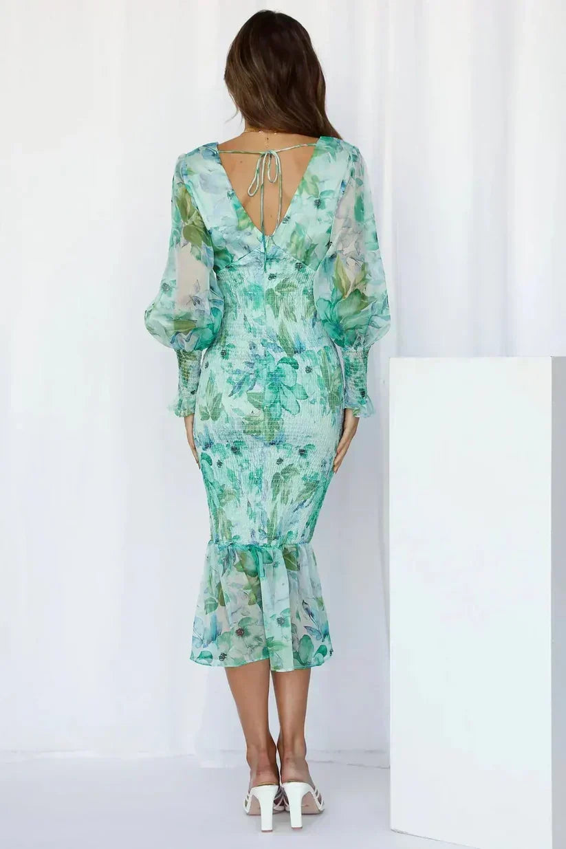 Miley - Vestido Midi con Patrón Floral
