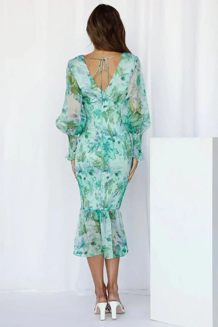 Miley - Vestido Midi con Patrón Floral